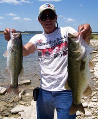 Dudley and his 5 1/2 pound Stillhouse bass